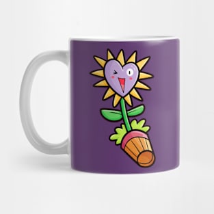 Cute purple heart flower Mug